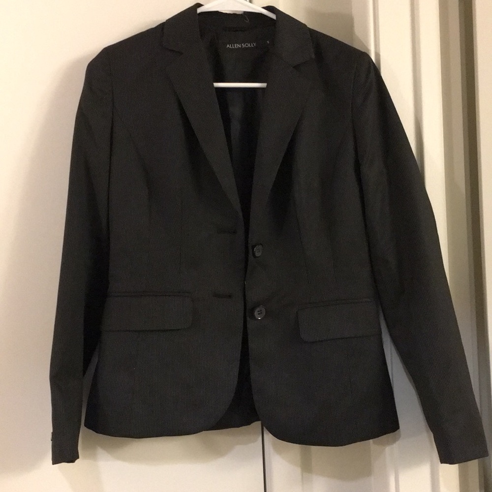 Black pinstripe blazer